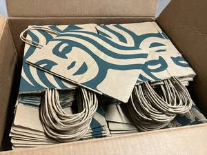 lot 144 image: Starbucks Handled Paper Bags
