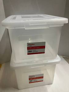lot 24 image: Plastic File Tote Boxes