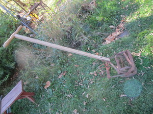 lot 145 image: Vintage Hand Tiller Cultivator