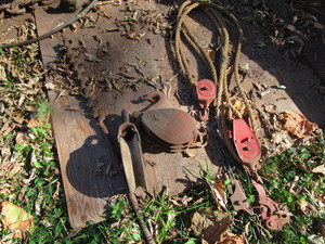 lot 149 image: Block & Tackle, Pulleys, Hole Drill