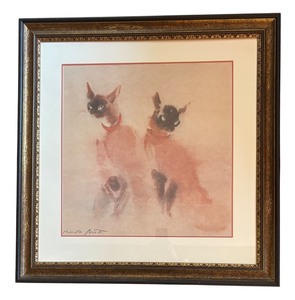 lot 30 image: LR - Siamese Cats Framed Print by Kaiko Moti