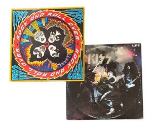 lot 99R image: LR - Kiss Vinyl Album Lot Including Rock and Roll Over and Alive