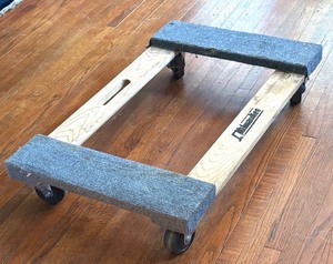 lot 104R image: LR - Milwaukee Wooden Moving Dolly with Carpeted Ends