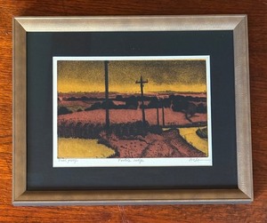lot 143R image: LR - Fertile Ridge Trial Proof Etching by Larry Welo
