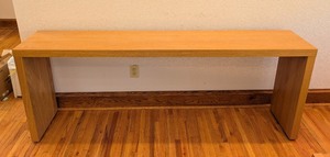 lot 158 image: UL - Large Wood Console Table with Light Surface Wear