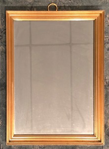 lot 264K image: LL - Rectangular Gold Framed Wall Mirror