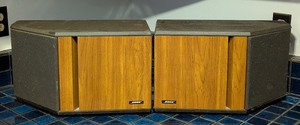 lot 13 image: K - Pair of Bose 4.2 Stereo Everywhere Speakers with Wood Grain Finish