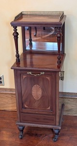 lot 37 image: ML - Antique English Mahogany Victorian or Edwardian Mahogany Purdonium  Coal Bin