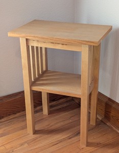 lot 111 image: UL - Wooden Side Table with Shelf