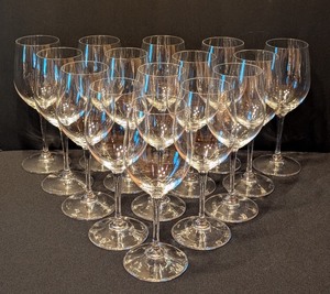 lot 195 image: ML - Set of 15 Riedel White Wine Glasses 8 Inch Tall