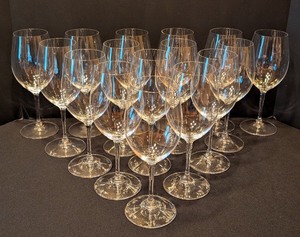 lot 196 image: ML - Set of 16 Riedel Red Wine Glasses 9 Inch Tall