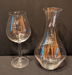 lot 201 image: ML - Riedel Red Wine Glass and 10.5 Inch Decanter Set