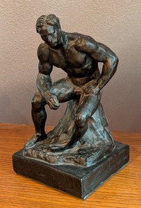 lot 209 image: UL - 12 Inch Plaster Sculpture Athlete by Rodin