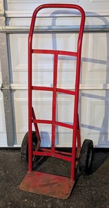 lot 231 image: G - Used Heavy Duty Red Steel Hand Truck with Wheels