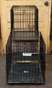 lot 250 image: G - Set of 2 Precision Wire Pet Crates, 19 x 22 and 30 High