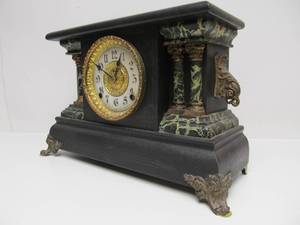 lot 67 image: Ornate Antique Ingraham Mantel Clock