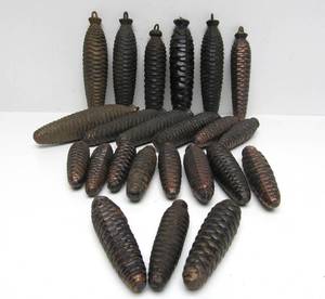lot 38 image: Large Lot of Vintage German Cuckoo Clock Weights