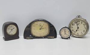 lot 79 image: Nice Group of Mid Century Alarm Clocks