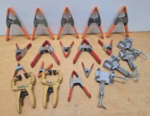 lot 91 image: Large Lot of Woodworking etc Clamps