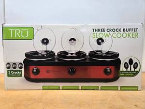 lot 127 image: Brand New TRU Triple Crock Pot Buffet Slow Cooker