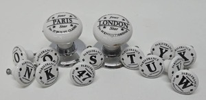 lot 143 image: Group of Porcelain French Theme Cabinet  Drawer Pulls