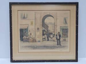 lot 149 image: Excellent Vintage Framed Signed Colored Etching by Tavik Frantisek Simon (1877-1942)
