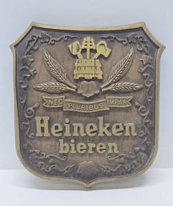 lot 216 image: Vintage Embossed HEINEKEN Beer Sign