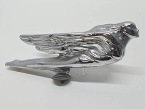 lot 217 image: Awesome Vintage Chrome Winged Goddess Hood Ornament