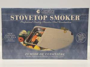lot 228 image: New in Box CAMERONS Professional Cookware Heavy Duty Stovetop Smoker