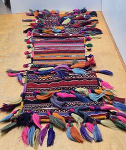 lot 37 image: Large Colorful Woven Wool Textile - Possibly a Pillowcase