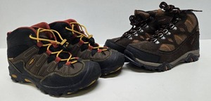 lot 261 image: 2 Pair of Barely if Ever Used KEEN & HI-TECH Kids Sized Hiking Boots - Size 3 & 4