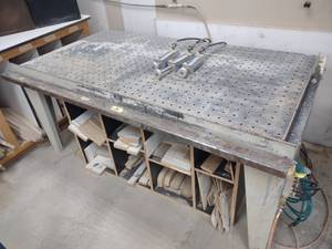 lot 29 image: Clamp Table, 38x72...