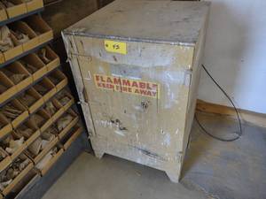 lot 45 image: Flammable Cabinet 28x28x43.5, Self ...