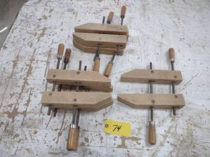 lot 74 image: (5) Jorgensen 10 Wood Clamps...