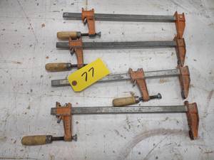 lot 77 image: (4) 12 Jorgensen Bar Clamps...