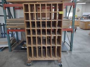 lot 176 image: Rolling Shelf Unit, (42) Slots, 43x...