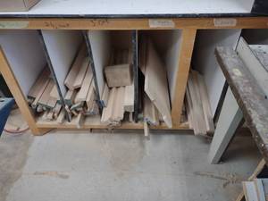 lot 280 image: Cabinet with Assorted Hardwoods, 97...