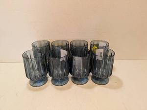 lot 33 image: (8) BETTER HOMES & GARDENS GOBLET BLUE CUPS