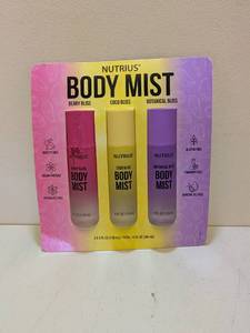 lot 45 image: NUTRIUS BODY MIST SPRAY 3PK.