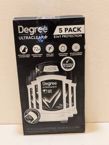lot 76 image: DEGREE ULTRACLEAR PLUS DEODORANT 4PK.