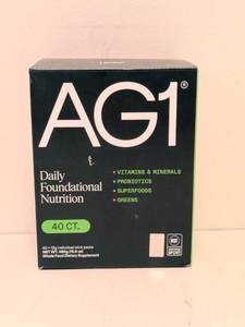 lot 118 image: AG1 DAILY FOUNDATIONAL NUTRITION 40CT.
