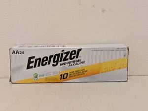 lot 112 image: ENERGIZER INDUSTRIAL ALKALINE AA BATTERIES 24PK.