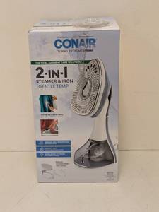 lot 115 image: CONAIR 2-IN-1 STEAMER & IRON GENTLE TEMP