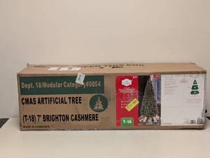 lot 141 image: HOLIDAY TIME 7FT NON-LIT CASHMERE CHRISTMAS TREE