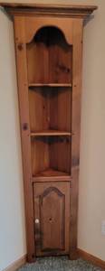 lot 30 image: Petite Pine Corner Display Cabinet