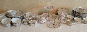 lot 100 image: Lefton Chintz Luncheon Mahjong Service