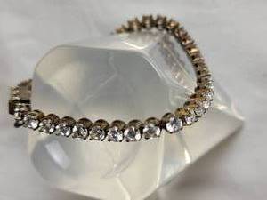 lot 47 image: Sterling Silver 925 CZ Crystal Tennis Bracelet