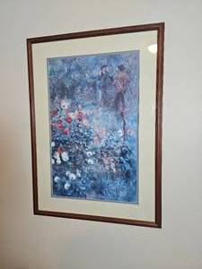 lot 76 image: Print Garden in the Rue Cortot by Pierre-Auguste Renoir