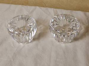lot 38 image: Waterford Crystal Carina Pattern 2 Candle Holders