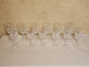 lot 13 image: Waterford Crystal Lismore 7 Water Goblet Glasses